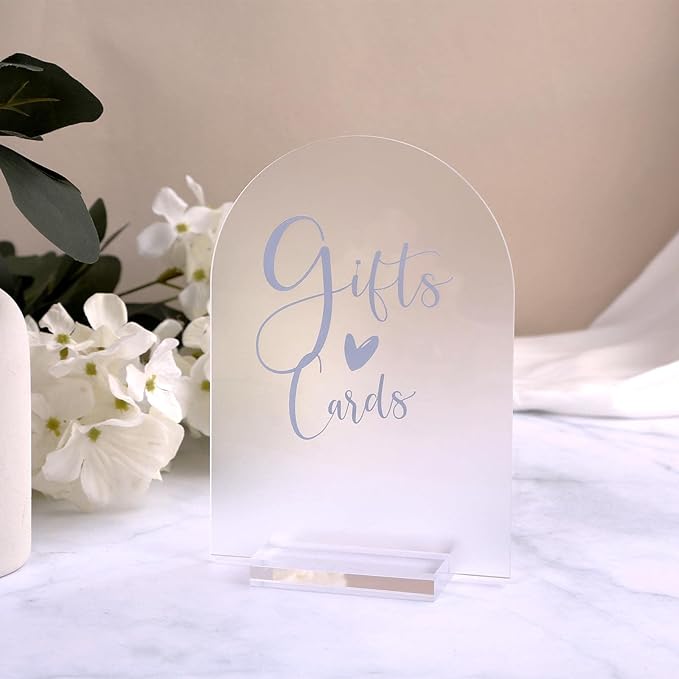 UNIQOOO 20 Pcs Acrylic 5x7 Frosted Arch Table Sign - Image 9