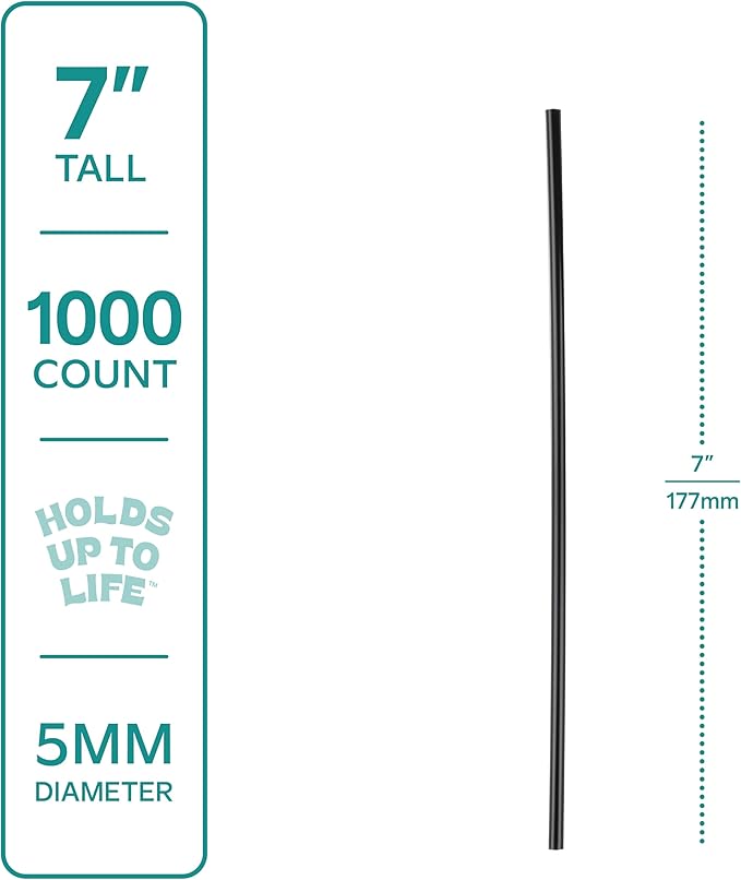 Comfy Package Black Coffee Drink Stirrers & Cocktail Straws - Image 2