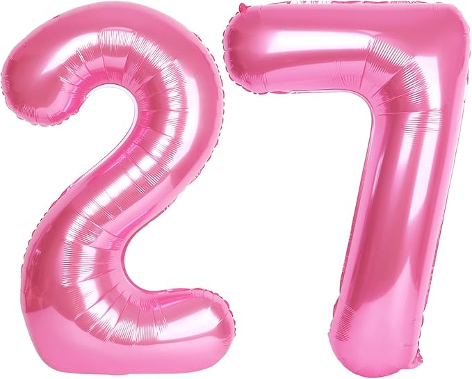 number pink 27 balloon by Upgesy