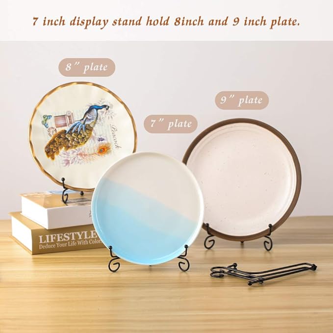 Iron Display Stand, Displays Picture Frames, Decorative Plates, Tablets and Art - Image 4