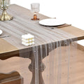 Joanlody Fall Pearl Table Runner 10ft Rustic Boho Tulle Table Runner by Joanlody