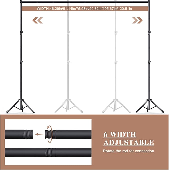 Backdrop Stand 10×8ft Adjustable Backdrop Support Ground Kit Photography Photo - Image 2