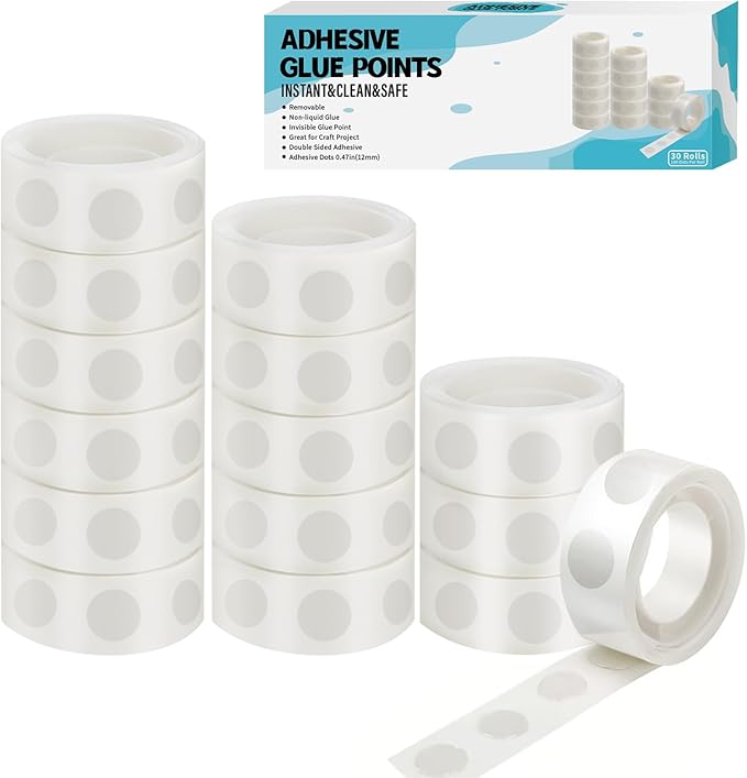 3000pcs Glue Point Clear Balloon Glue Removable Adhesive Dots Double Sided Dots by gegemaoyi