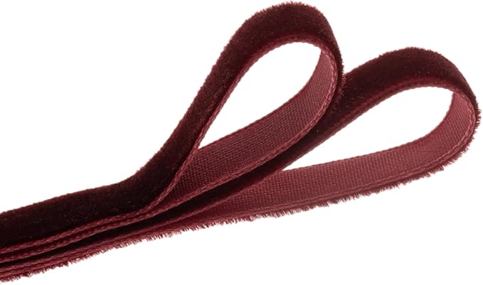 Vintage Burgundy Velvet Ribbon, 3/8 Inch X 25Yd - Image 2
