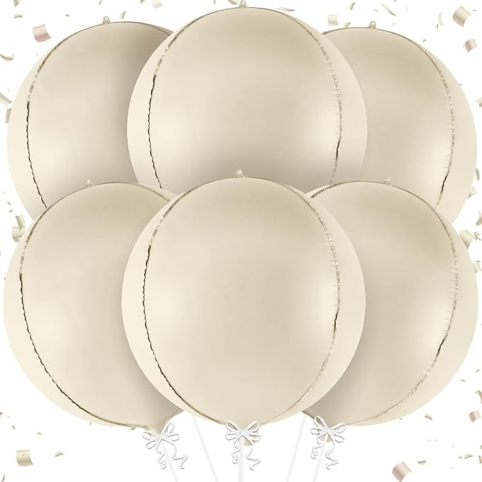 KatchOn, Huge White Sand Balloons Set- 22 Inch, Mylar Balloon by KatchOn