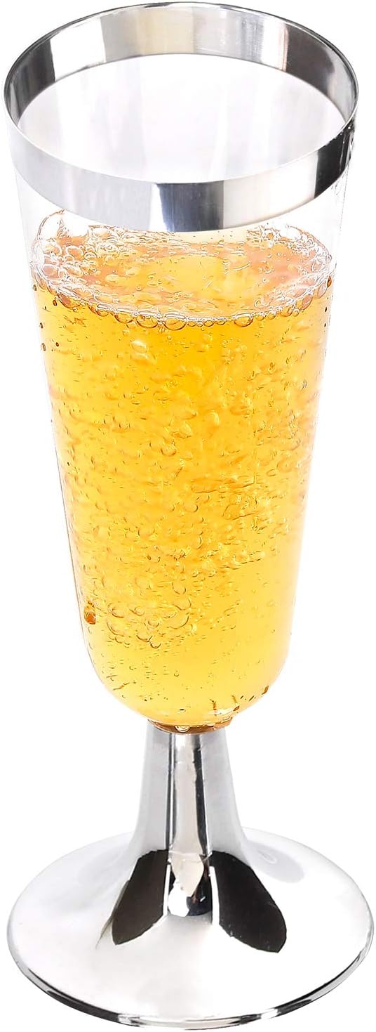 I00000 50 Pack Plastic Champagne Flutes by I00000