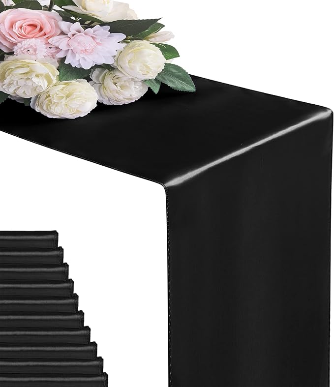 24Pack Table Runner 12 x 108 Inches Satin Silk Table Runner by flohar