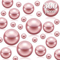300Pcs Rose Gold Polished No Hole Faux Pearl Beads by Cusmation