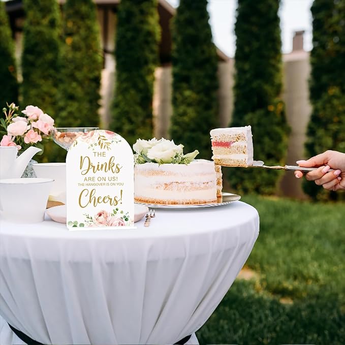 Acrylic Wedding Signs, Bridal Shower Decorations, The Drinks Signs - Image 7