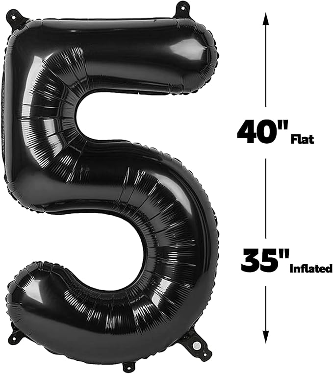 Black Number 25 Balloon, 40 Inch, Birthday Party Decorations, Anniversary & - Image 3