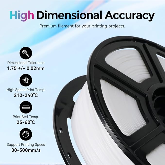 FLASHFORGE Rapid PLA Filament 1.75mm, High Flow Speedy 3D Printer Filament - Image 5