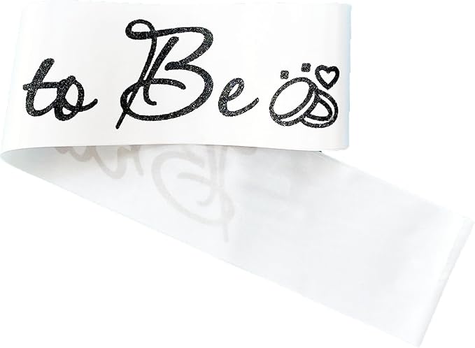 White Bride to Be Sash for Bridal Shower Bachelorette Party Wedding Hen Party - Image 4