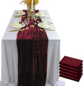 Velvet Table Runner, 5 Pack Luxurious Wedding Reception Decorations Soft Velvet by BTFHOME