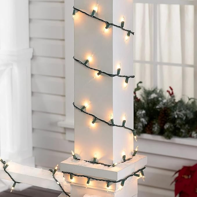 Christmas Lights for Tree 40Ft 200 Count Mini Lights Green Wire Christmas Tree - Image 6
