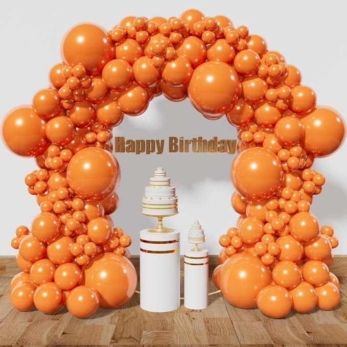 KAWKALSH Orange Balloon Arch Kit 111Pcs 18 12 5 Inch Latex Party Balloons - Image 3
