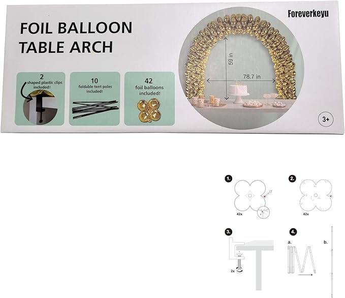6.6FT Balloon Table Arch Kit – Adjustable Foil Balloon Arch Stand - Image 6