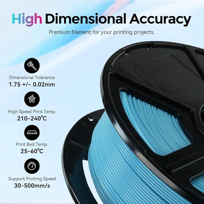 FLASHFORGE Rapid PLA Filament 1.75mm, High Flow Speedy 3D Printer Filament - Image 5