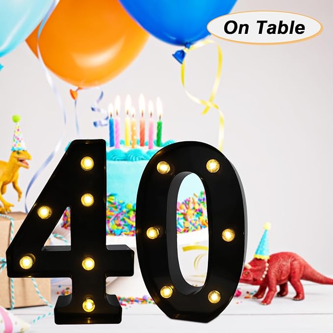 LED Marquee Numbers, 8.58 Inch Led Light Up Numbers - Image 4
