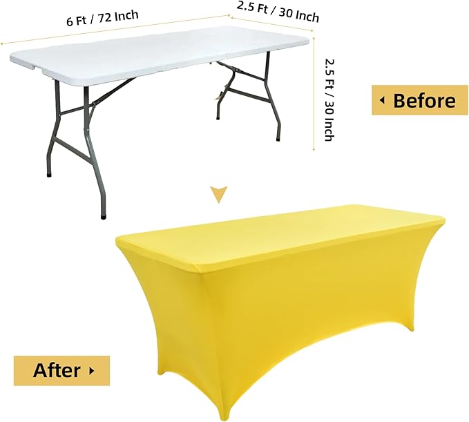6-Pack 6ft Spandex Table Covers - Image 7