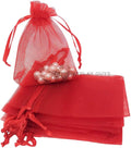 TheDisplayGuys 100-Pack 3x4 Red Sheer Organza Gift Bags by TheDisplayGuys