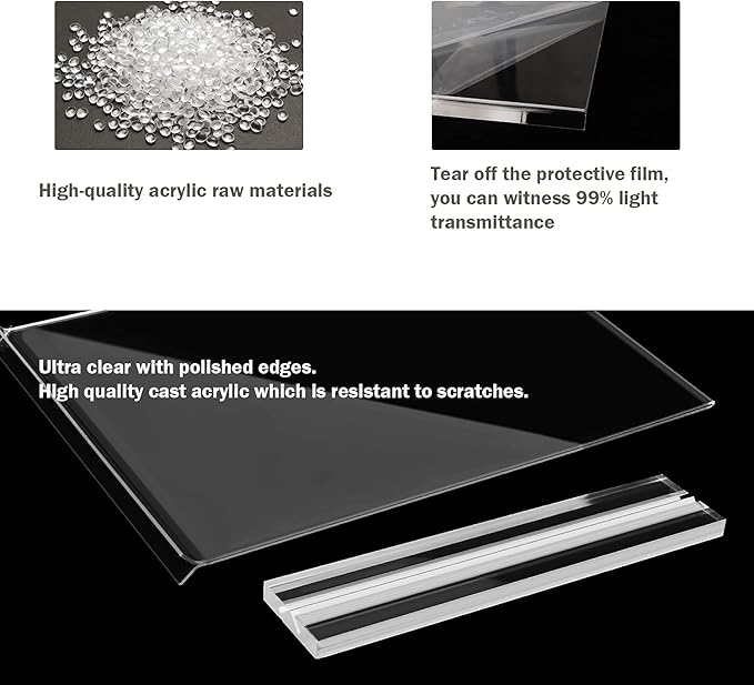 Acrylic Sign Holder 8.5 x 11-Acrylic T-Shaped Desktop Display Stand, Sign Holder - Image 3