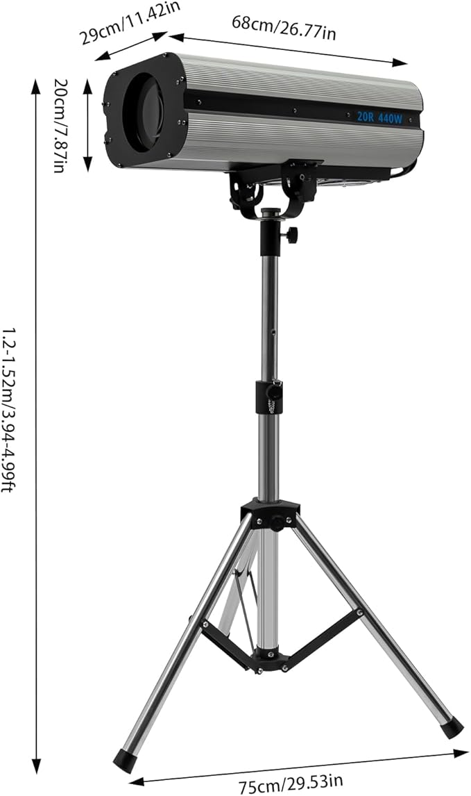 Follow Spotlight for Stage, 440W LED Spot Light DJ Lighting - Image 3