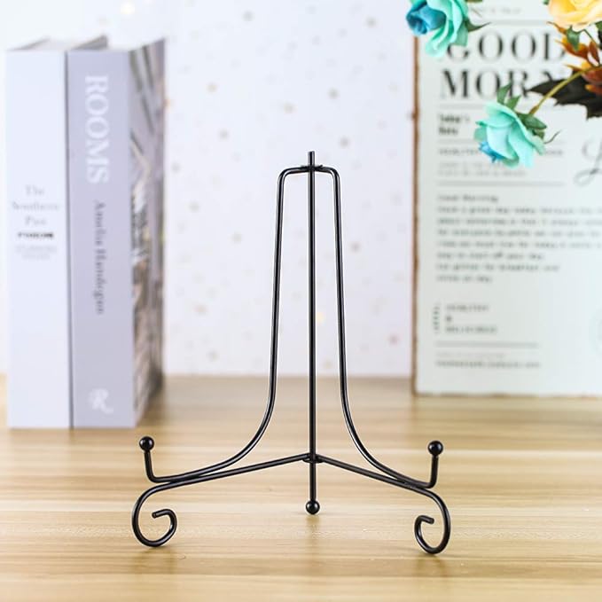 Iron Display Stand, Displays Picture Frames, Decorative Plates, Tablets and Art - Image 3