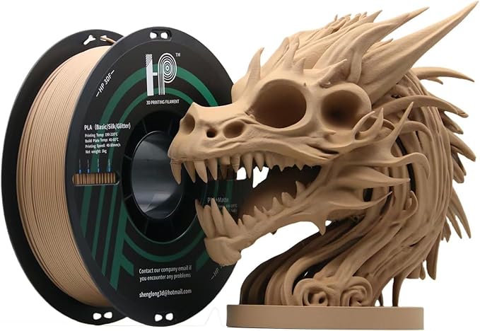 PLA Filament, Wood PLA, 3D Printer Filament, PLA Filament 1.75mm Dimensional by HP3DF