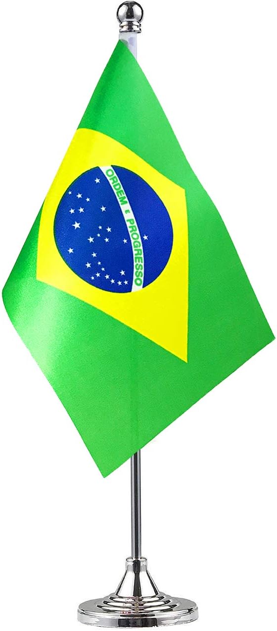 Brazil Brazilian Flag Table Desk Flags, Office Flag, International World by GentleGirl