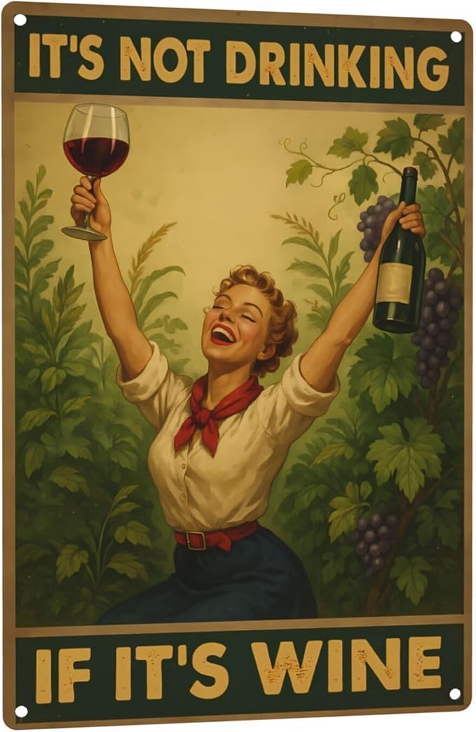 Funny Wine Aluminum Sign - Image 9