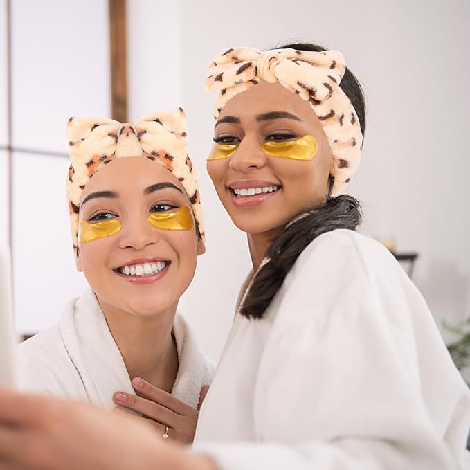 Semato Leopard Spa Headband Bachelorette Party Favor Set Skincare Headbands - Image 4