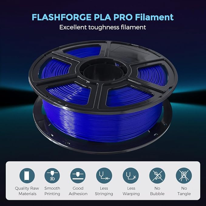 FLASHFORGE 3D Printer Filament, PLA PRO Filament 1.75mm, 1KG Spool, Dimensional - Image 2