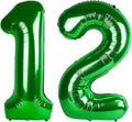 40 Inch Big Green Number 12 Balloon Birthday Decoration, Number 12 Helium by Upgesy