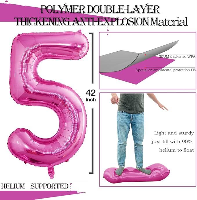 GOER Number 15 Balloons for 15th Birthday Sweet 15 Party Decorations, 42 Inch - Image 2