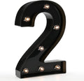 Light Up Black Alphabet Marquee Number Sign LED Marquee Number Lights Sign by OYCBUZO