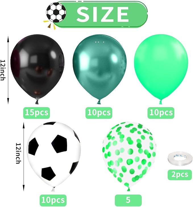 Metallic Chrome Soccer Balloons - Image 2