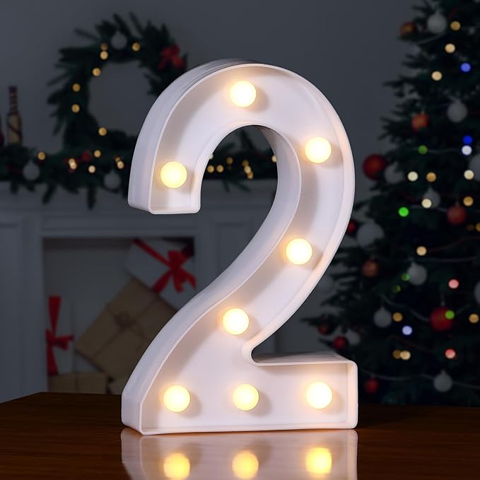 Foaky Decorative Led Marquee Light Up Number, Marquee Light Up Number Sign by Foaky