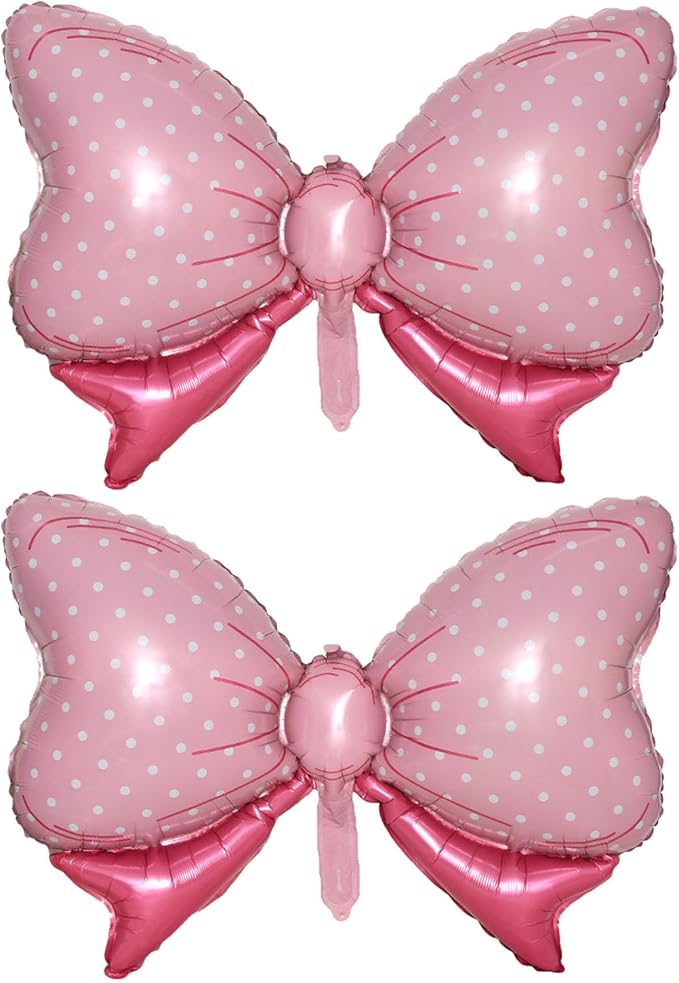 36 Inches Bow Foil Balloon Huge Bowtie Pink Balloon - Image 7