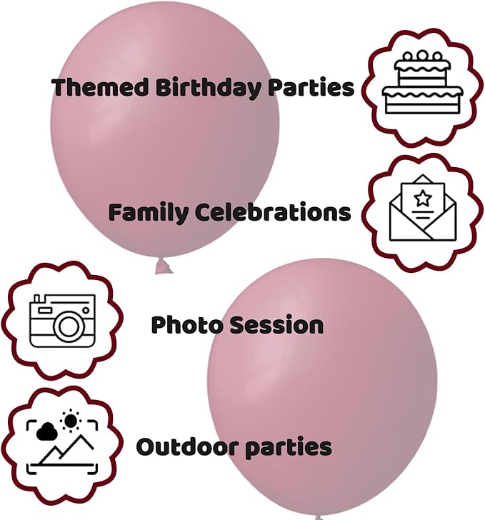 110pcs Burgundy Red Balloon 12 Inch, Burgundy Red Latex Balloons - Image 3