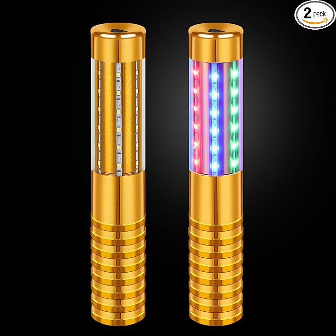 2 Pieces RGB LED Strobe Baton Light Rechargeable Bottle Service Sparklers Stick by Unknown
