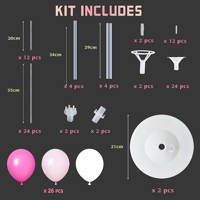 IMISNO Balloon Column Kit for Floor- Set of 2, Balloon Columns - Image 2