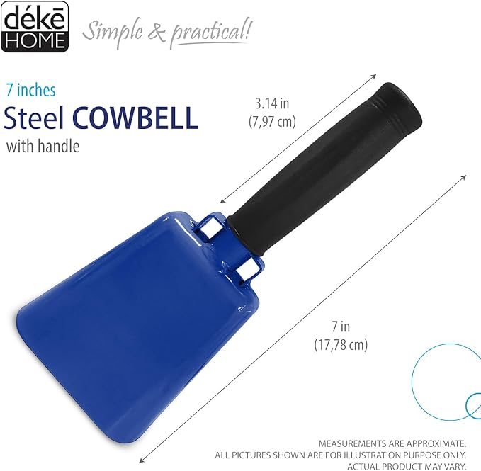 Deke Home - 2 Pack 7 Inch Steel Cowbells - Image 2