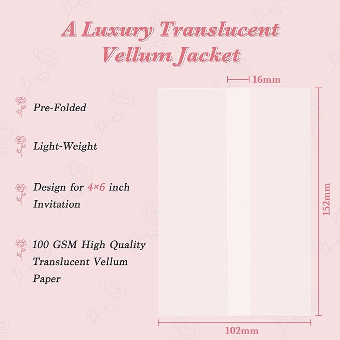 120 Pack Pre-Folded Vellum Jackets - Image 2