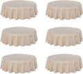 Fitable Faux Linen Round Tablecloths 60 Inches by Fitable