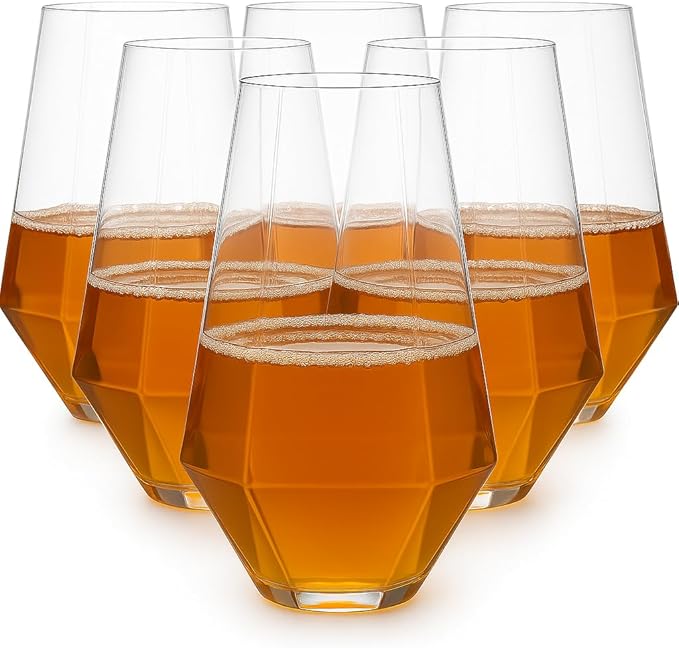 Oojami 48 Pack Diamond Clear Unbreakable Stemless Plastic Glasses 24 9oz - Image 5