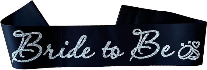 Black Bride to Be Sash for Bridal Shower Bachelorette Party Wedding Hen Party - Image 7