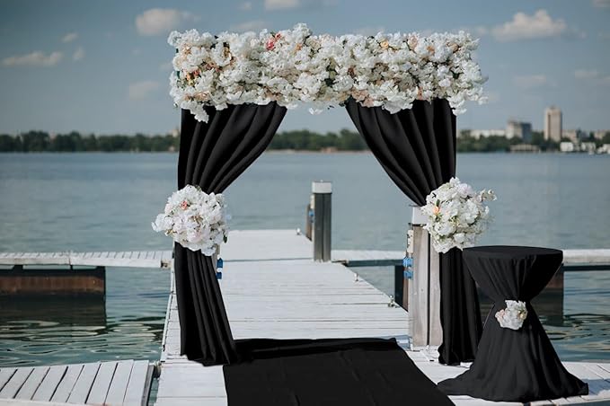 Joydeco Black Backdrop Curtains - Image 6
