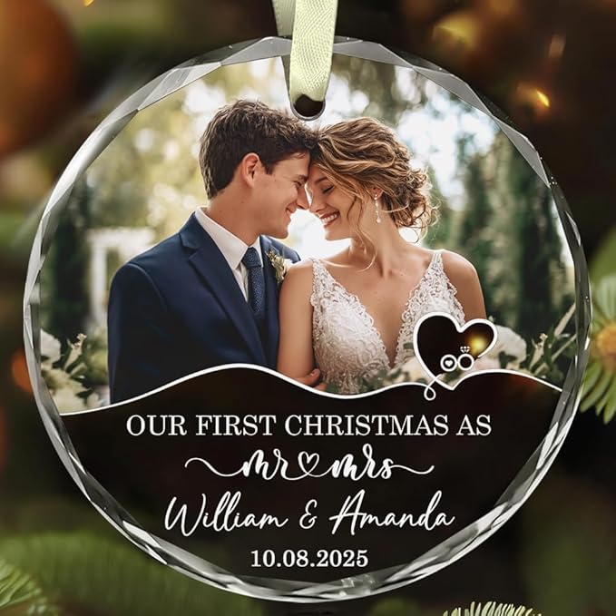 Personalized The Year We Became Mr & Mrs Christmas Ornament - Image 5