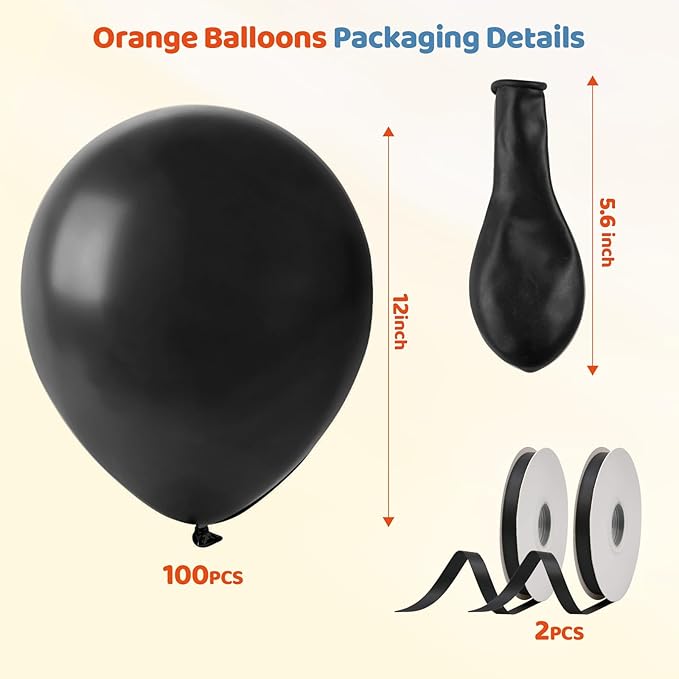 Black Halloween Balloons 110Pcs Black Balloon 12 inch, Latex Balloons - Image 2