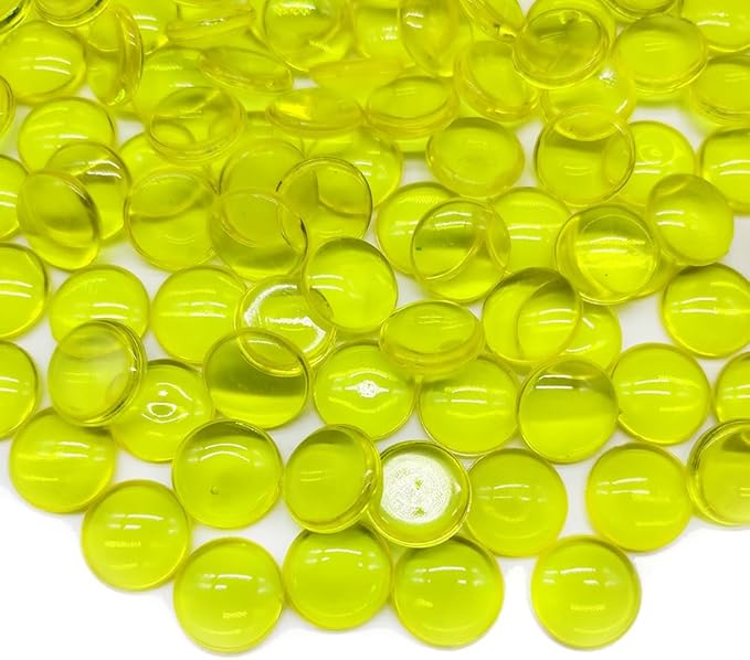 340 PCS Yellow Acrylic Flat Marbles Decorative Gems Table Confetti by Ocefeiyue